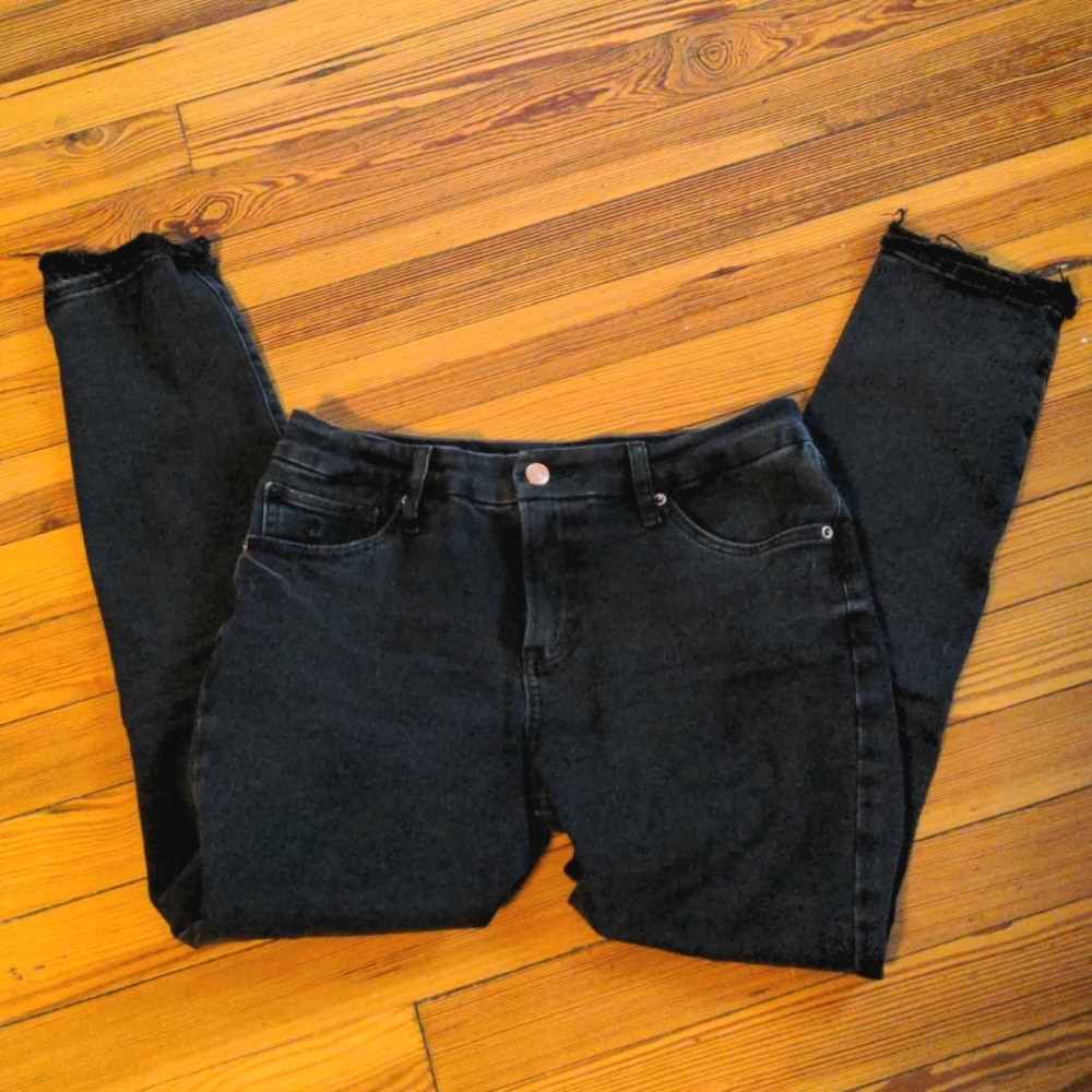 Express black skinny mid rise jeans